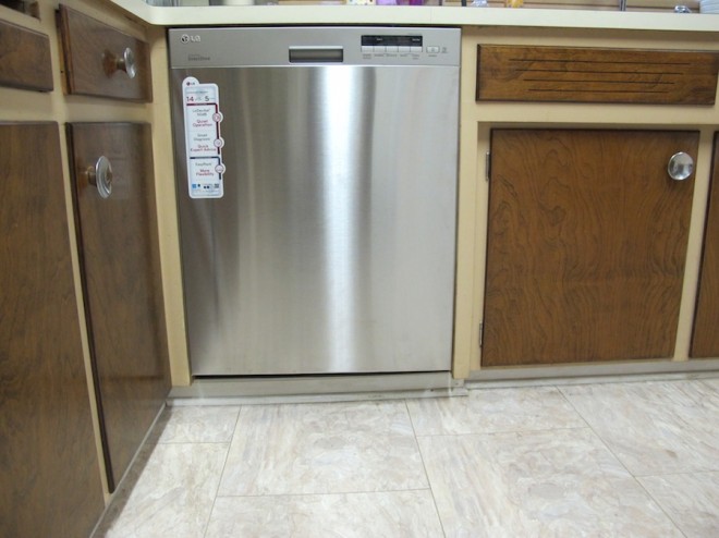 Kitchen Dishwasher, stainless LG model.