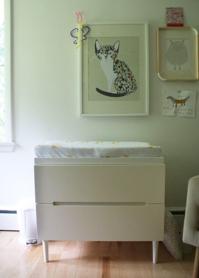 Updating our IKEA SVEIO as a baby changing table.