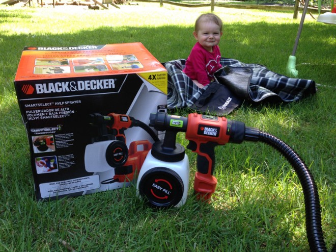 Black & Decker HVLP Paint and Stain sprayer... and the baby.