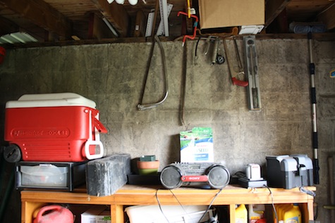 How to organize a shed to maximize wall, ceiling, and floor space.