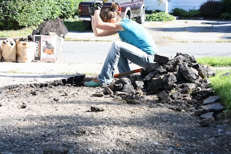 How to remove asphalt by hand (warning: not easy, but possible!)