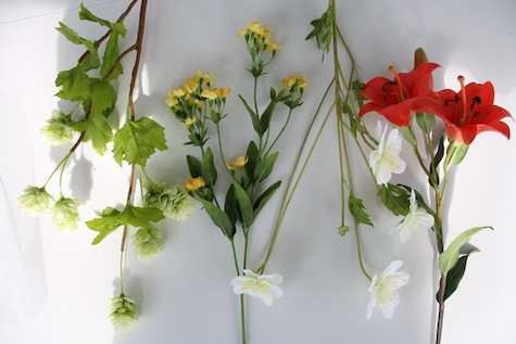 How to make a realistic faux flower wreath.