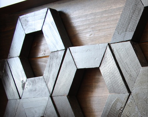 Hexagon detail to make a moroccan headboard accent.