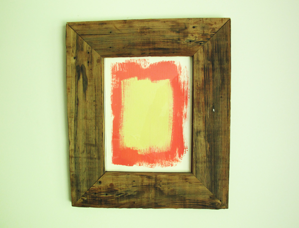 Use leftover wall paint to make coordinating decor.
