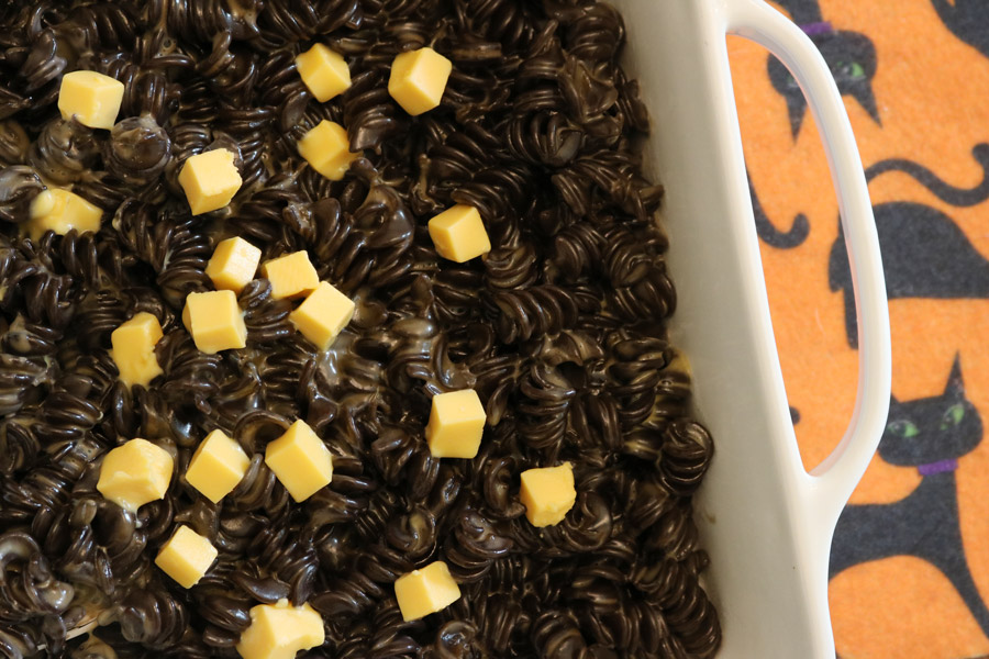 Tips for dying pasta different colors, and a Halloween Recipe for the kids.