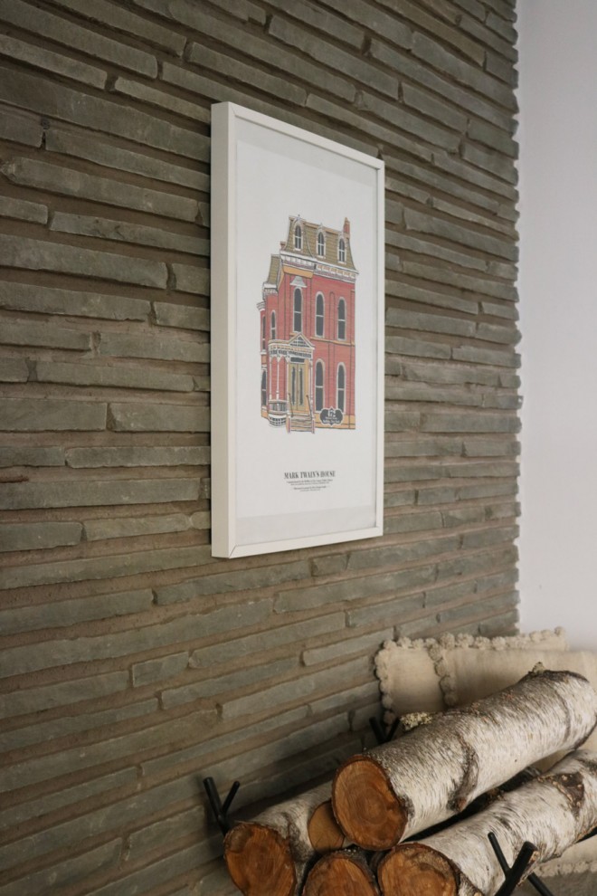 The Easy Way to Hang Art on Brick or Stone merrypad