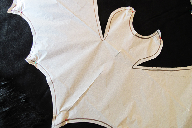 Make a template for a DIY bat-shaped pillow.