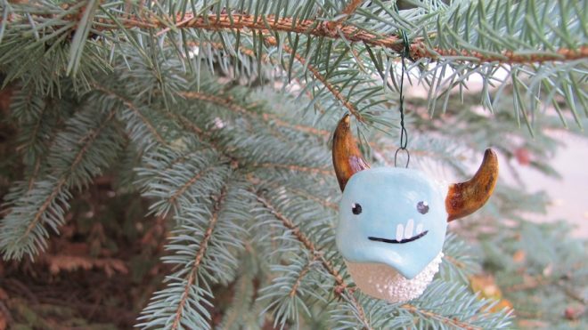 How to secure ornaments with wire so they don't fall and break.