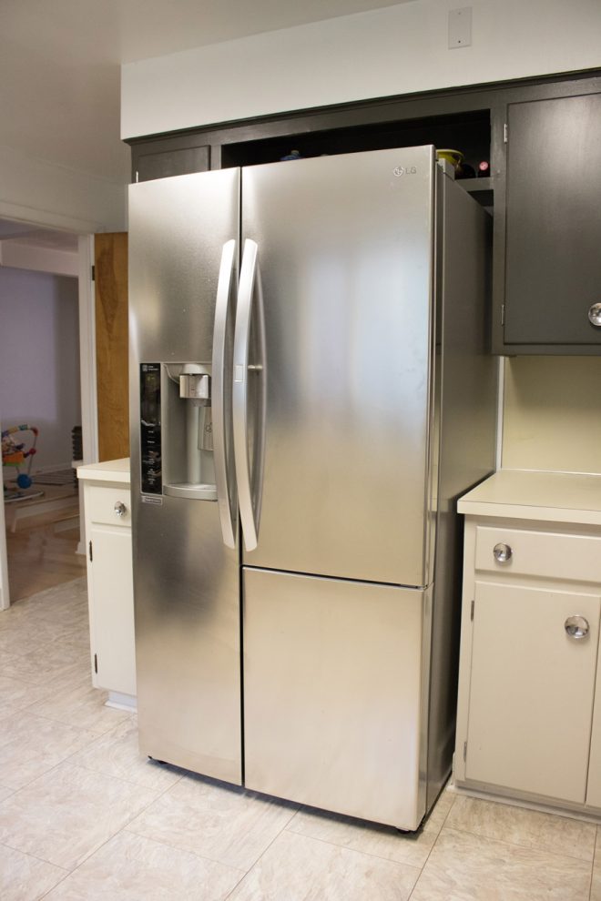 Our new LG fridge, and how we updated the cabinets to make it fit.